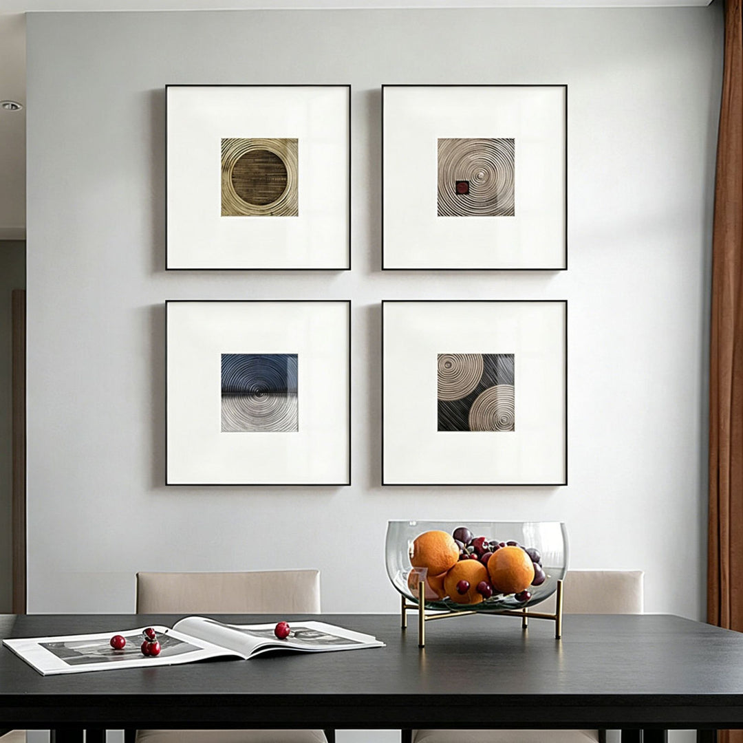 Framed Geometric Canvas Wall Art