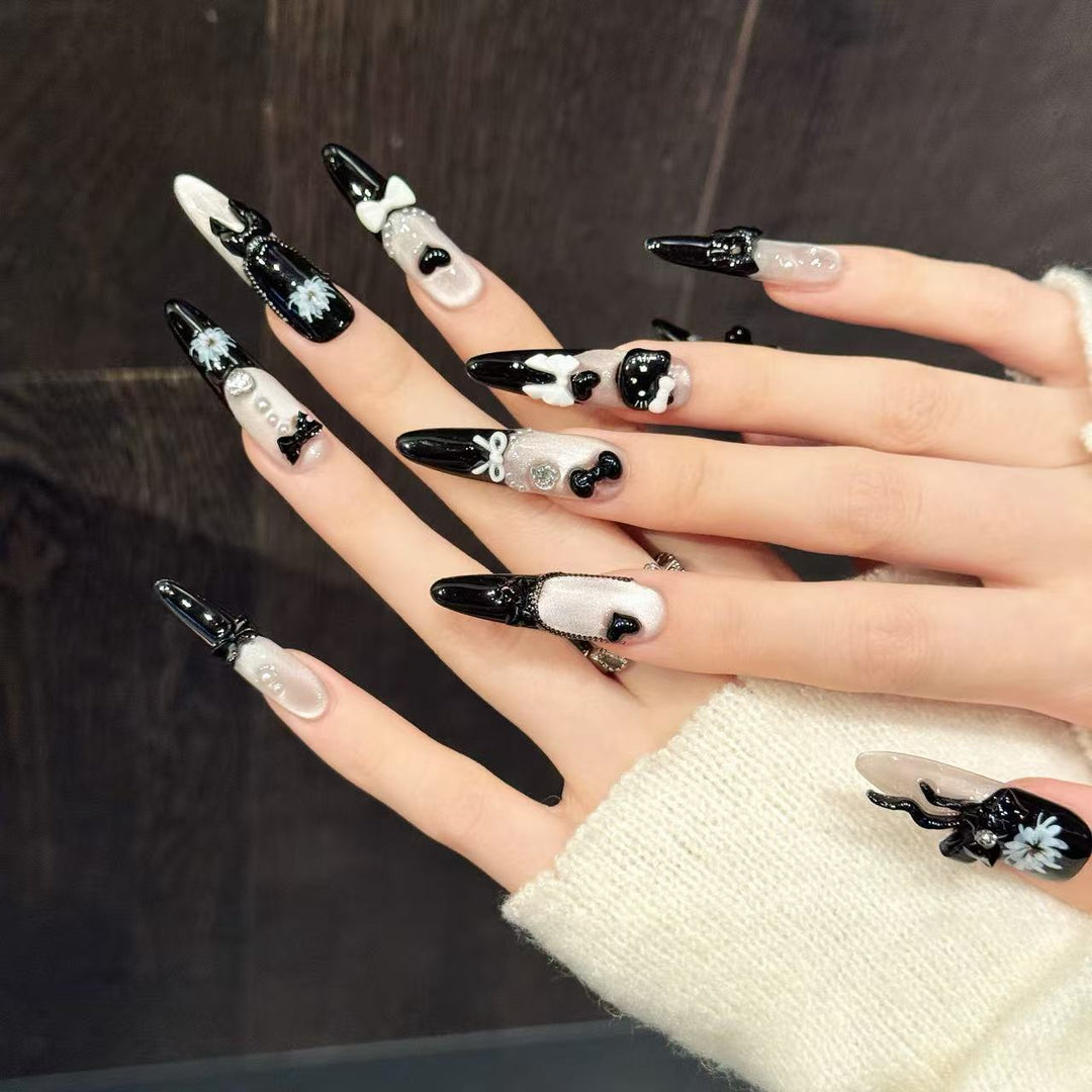 Artistic Press-On Nail Design