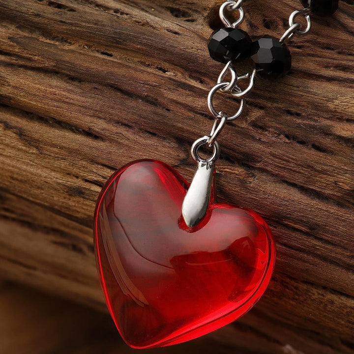 Double Strand Heart Pendant Necklace Kalsten