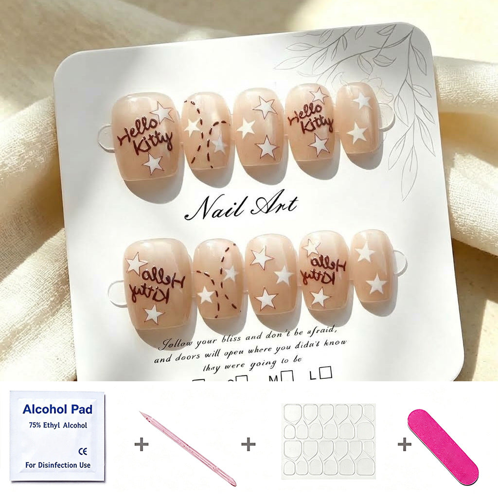 Cartoon-Themed Press-On Nail Art Set