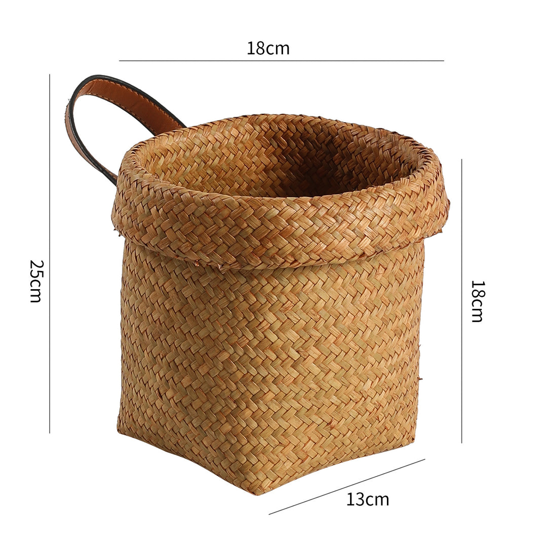 Unisex Handwoven Decorative Basket with Practical Handles Kalsten