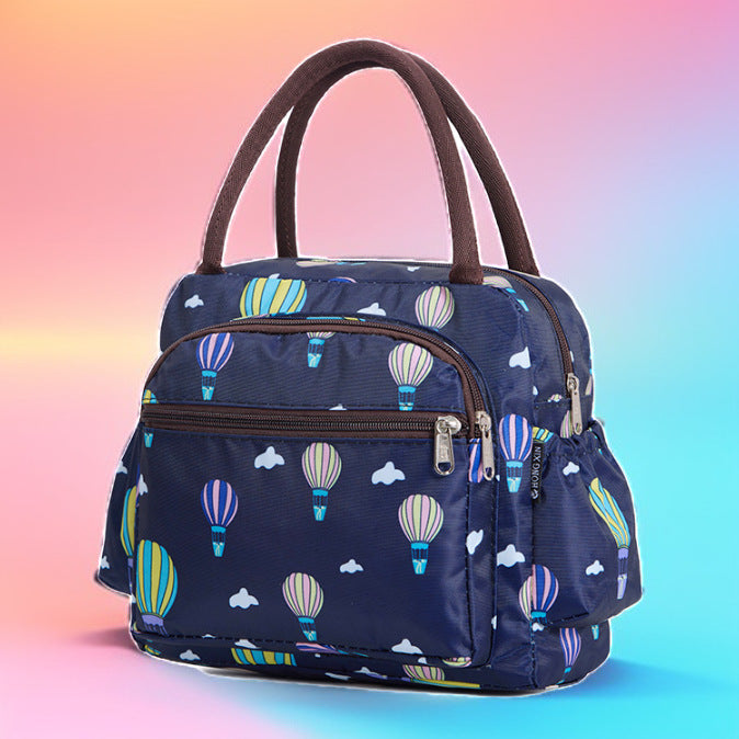 Insulated Cat Print Lunch Cooler Bag Kalsten