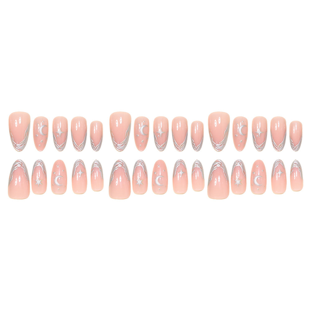Artificial nails with moon and star design Kalsten