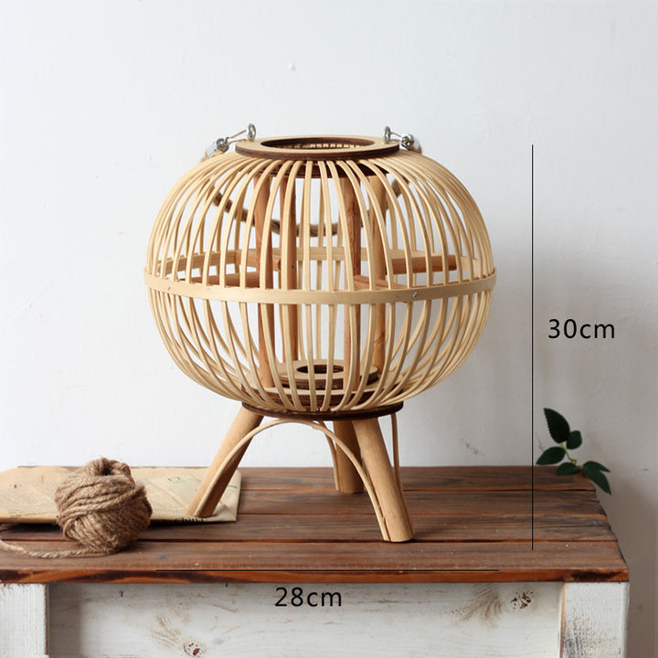 Stylish hanging lamp made of natural material Kalsten