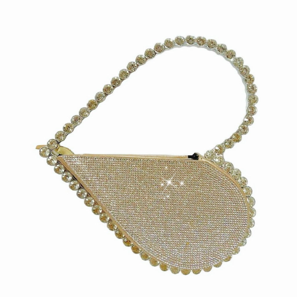 Rhinestone-Accented Evening Handbag