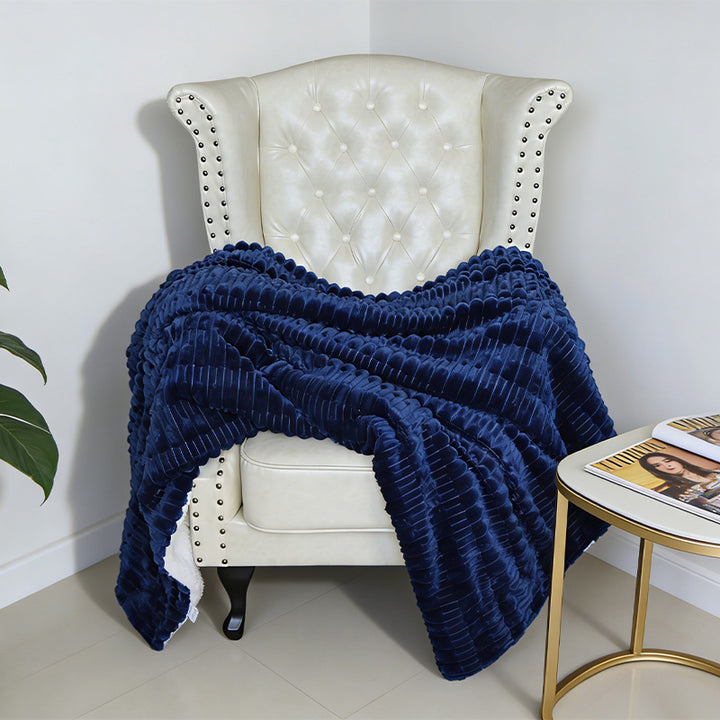 Women Cozy Structured Fleece Blanket Kalsten