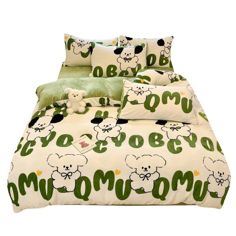 Plush Reversible Microfiber Comforter Set With Oversized Bolstered Body Pillow And Geometric Print