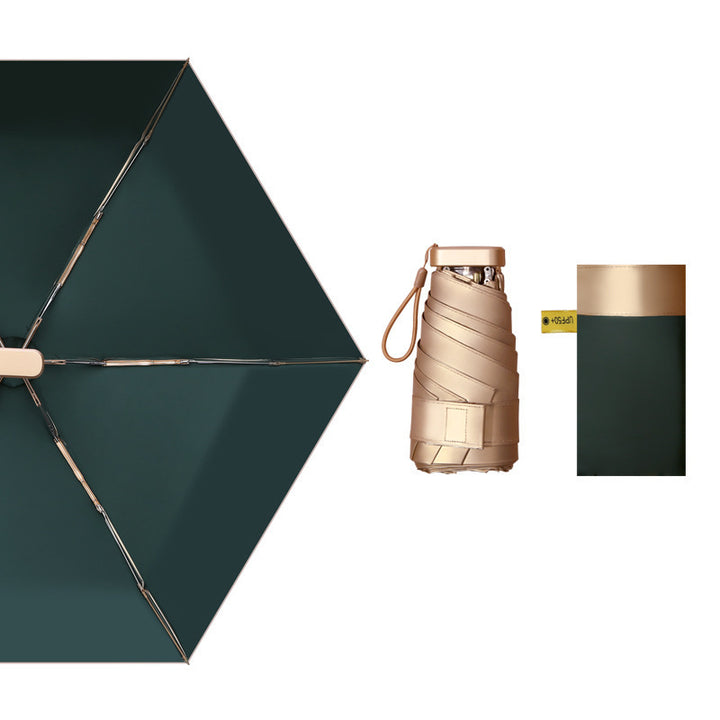 Women's foldable and stylish umbrella with integrated bottle holder Kalsten