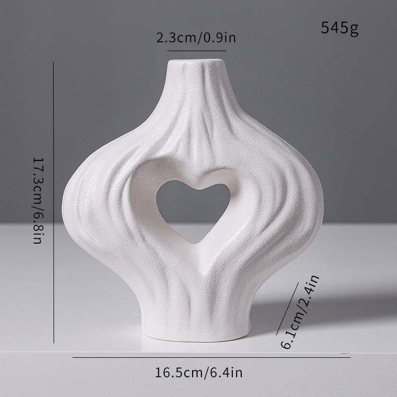 Decorative Heart-Shape Ceramic Vase Kalsten