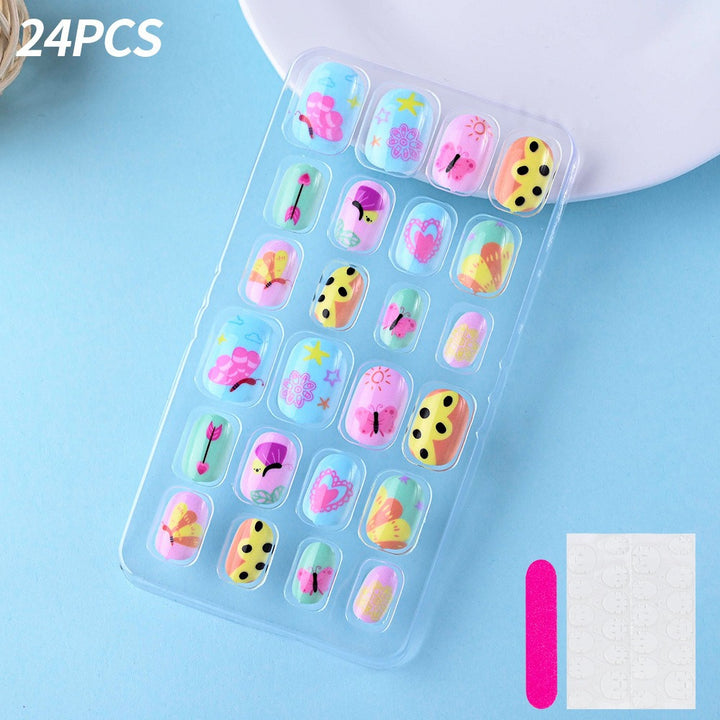 Decorative Press-On Nail Art Tips Set