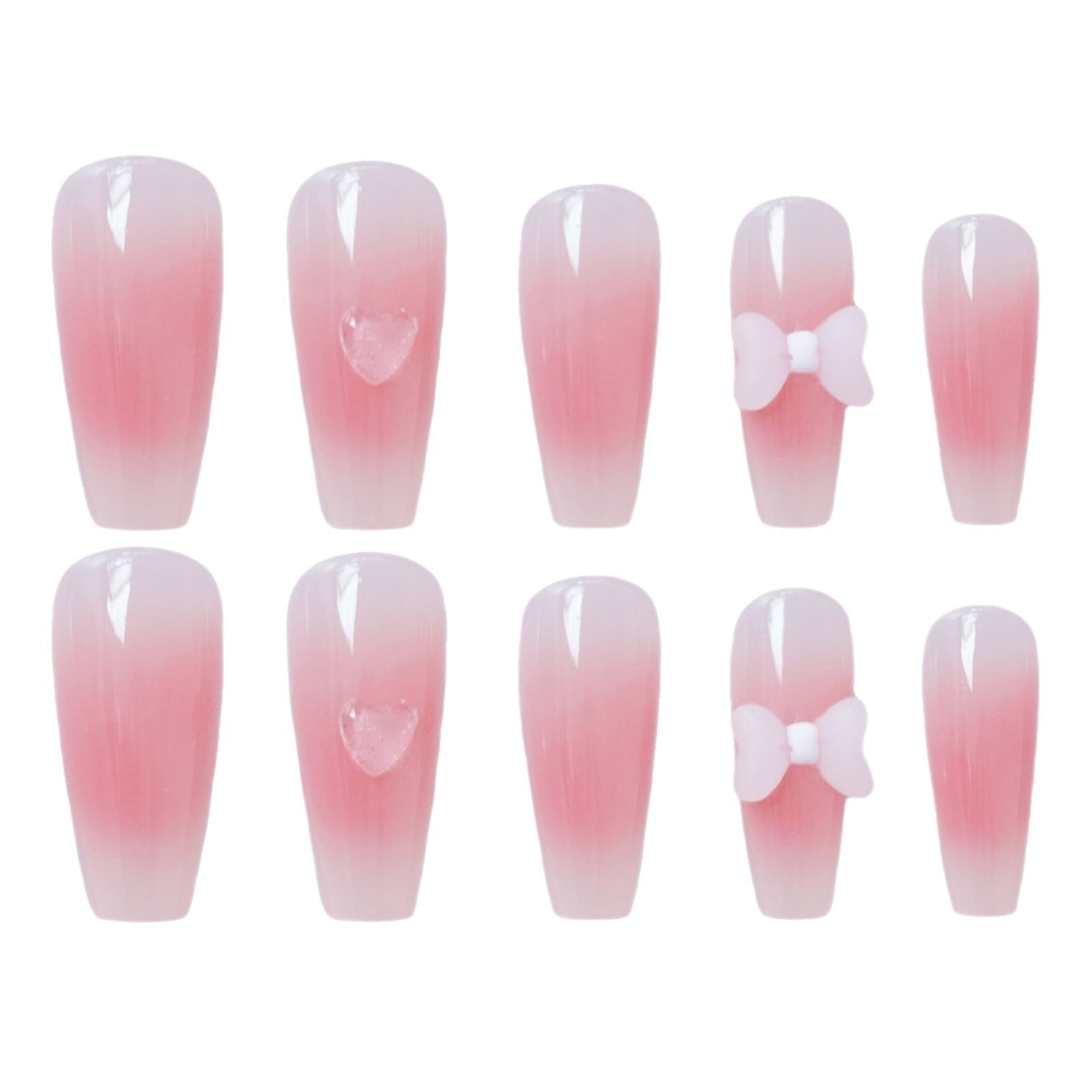 Floral Embellished Press-On Nail Set