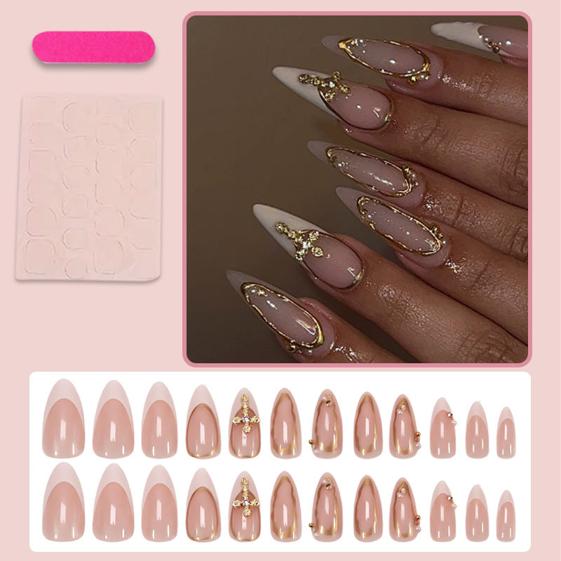 Acrylic nail set with luxurious glitter and elegant shapes Kalsten