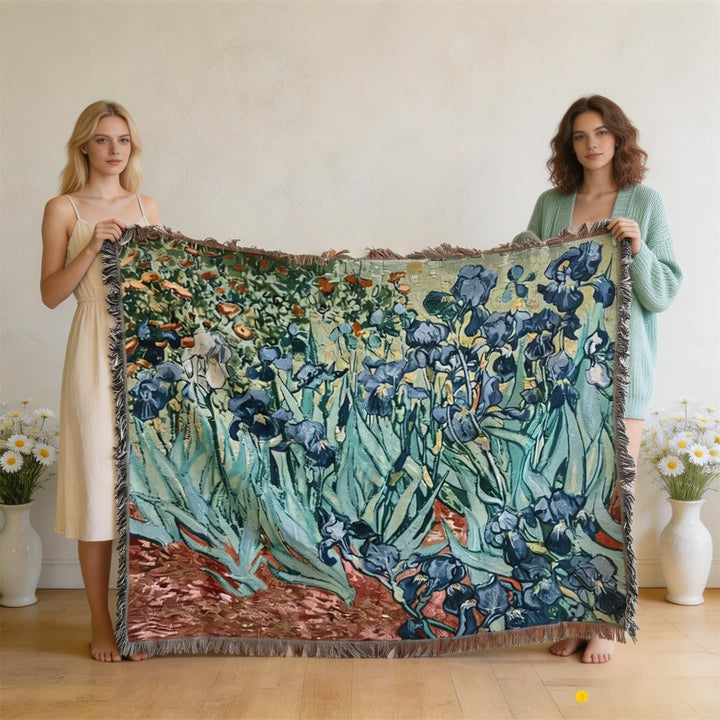 Artistic Vintage-Inspired Tapestry Blanket