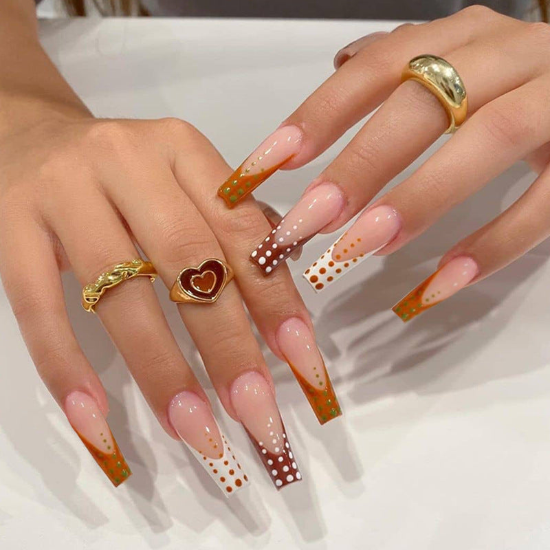 Artful Nail Extensions with Innovative Dot Design Kalsten
