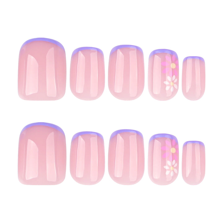 Artistic gel nails with floral design Kalsten