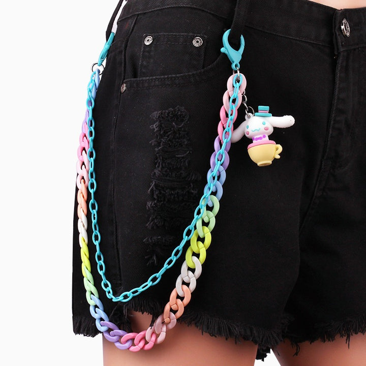 Keychain made of colorful plastic chains with Kalsten pendant