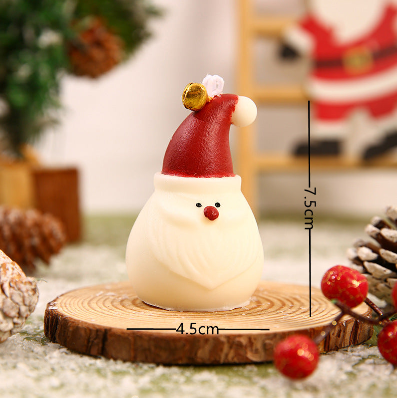 Christmas Tree-Shaped Hanging Decorative Soy Wax Ornament Candle with Star Topper