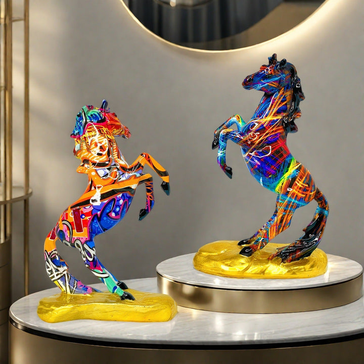 Artistic horse figurine in modern design Kalsten