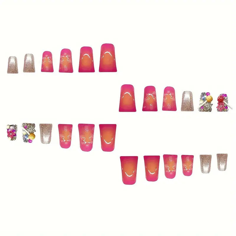 Artistic 3D Gel Nail Art Extensions Kalsten