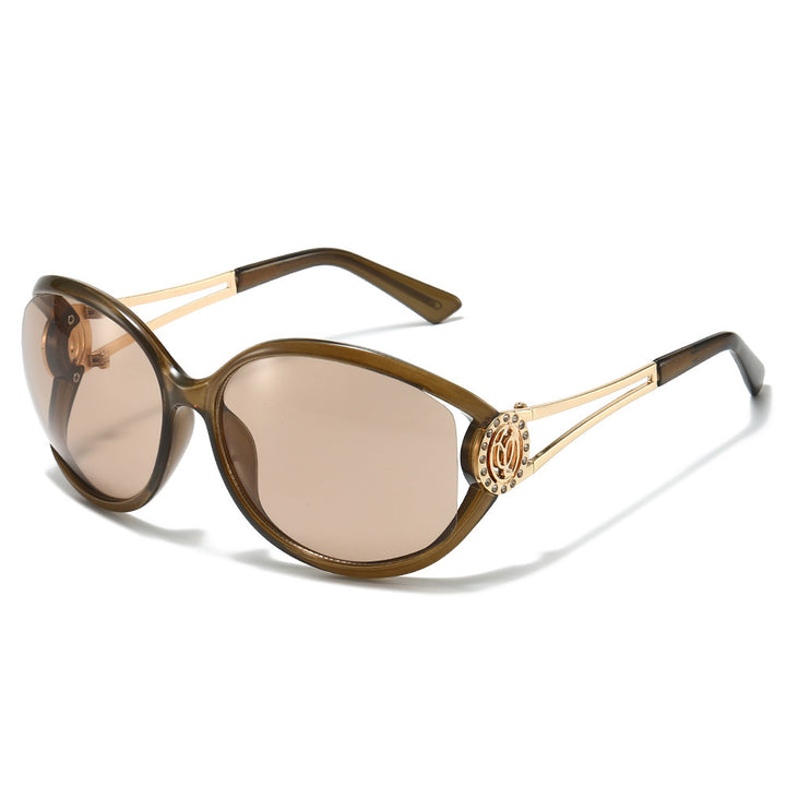 Designer Cat-Eye Sunglasses with Gold Accent Details Kalsten