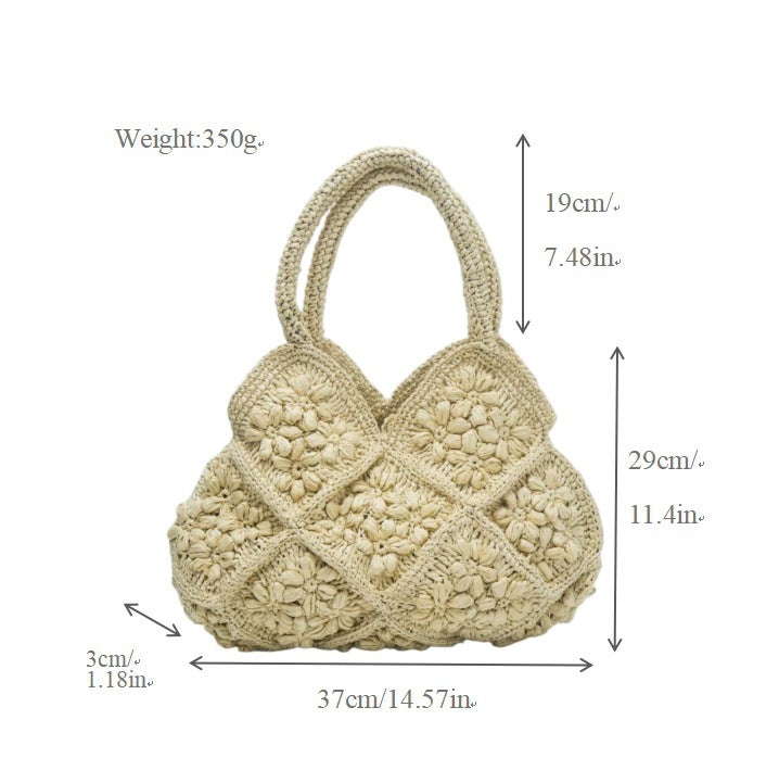 Handmade bag with floral motifs Kalsten