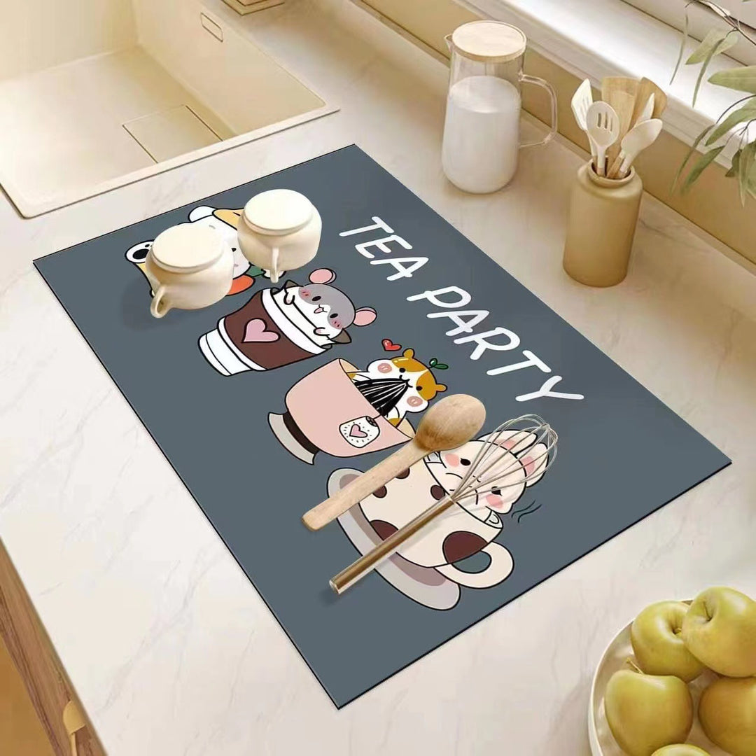 Floral Design Kitchen Mat