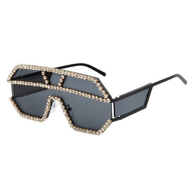 Women's stylish sunglasses with geometric frame and rhinestone embellishment Kalsten