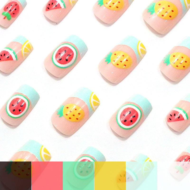 Fun Fruit-Themed Acrylic Nail Art Kalsten