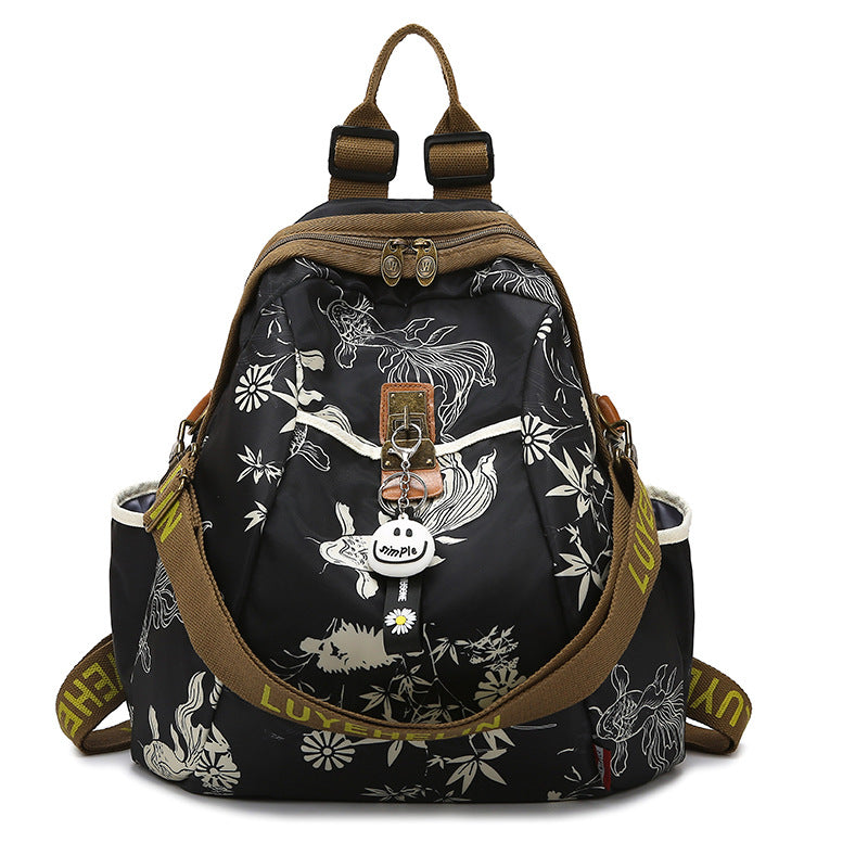 Artistic Floral Patterned Backpack Kalsten