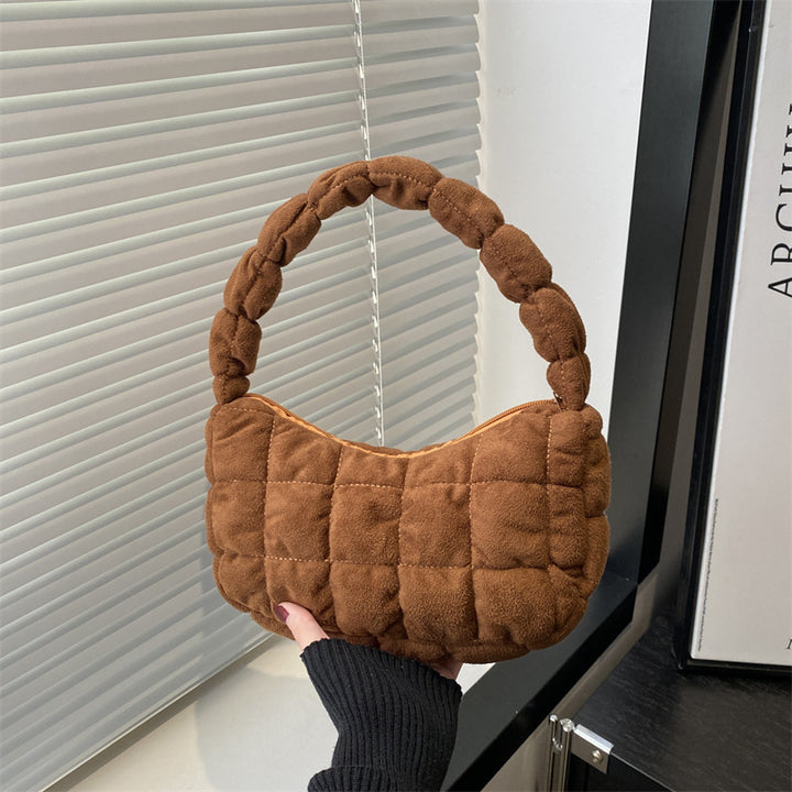 Plush Quilted Handbag