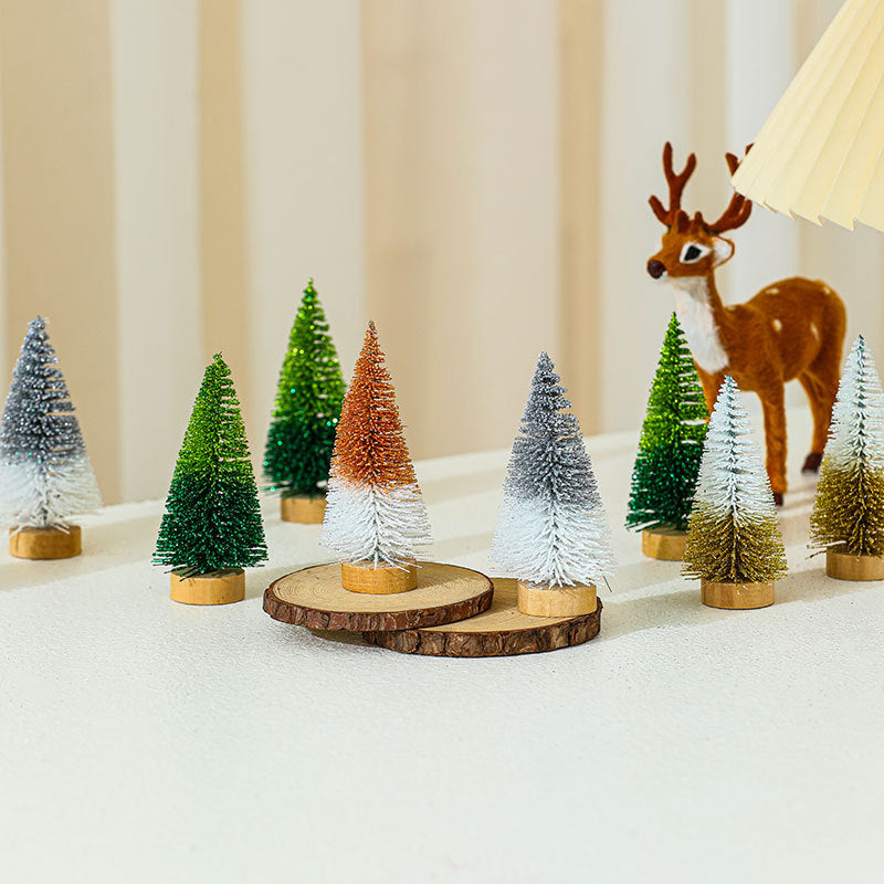 Miniature Christmas Tree Figurines Set Kalsten