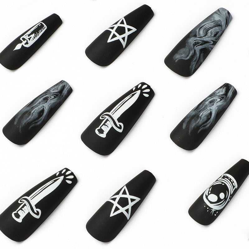 Artful nail art with mystical motifs Kalsten