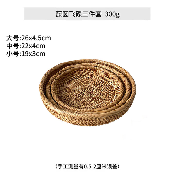 Ladies chic round basket made of natural willow material Kalsten