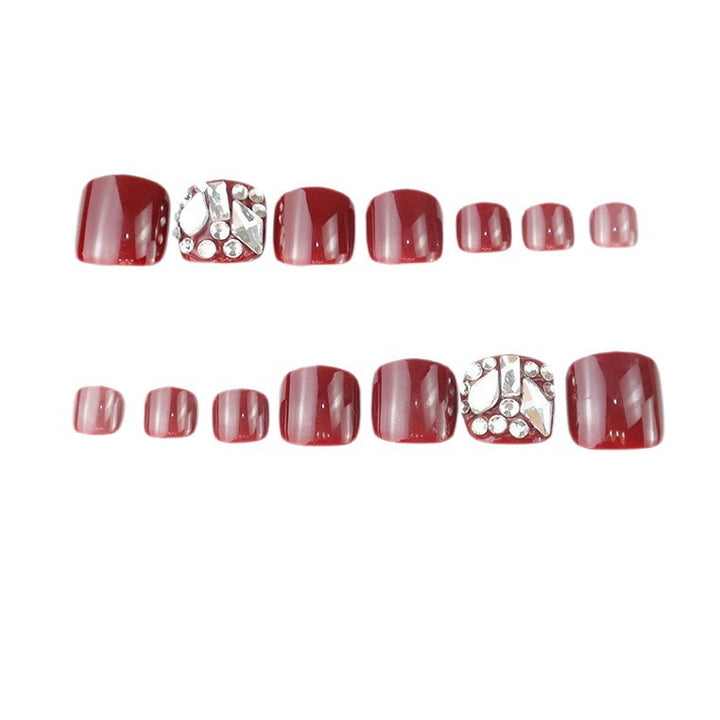 Decorative Press-On Toenail Art Set
