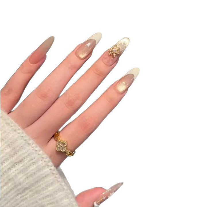 Glittery French Tip Nail Art