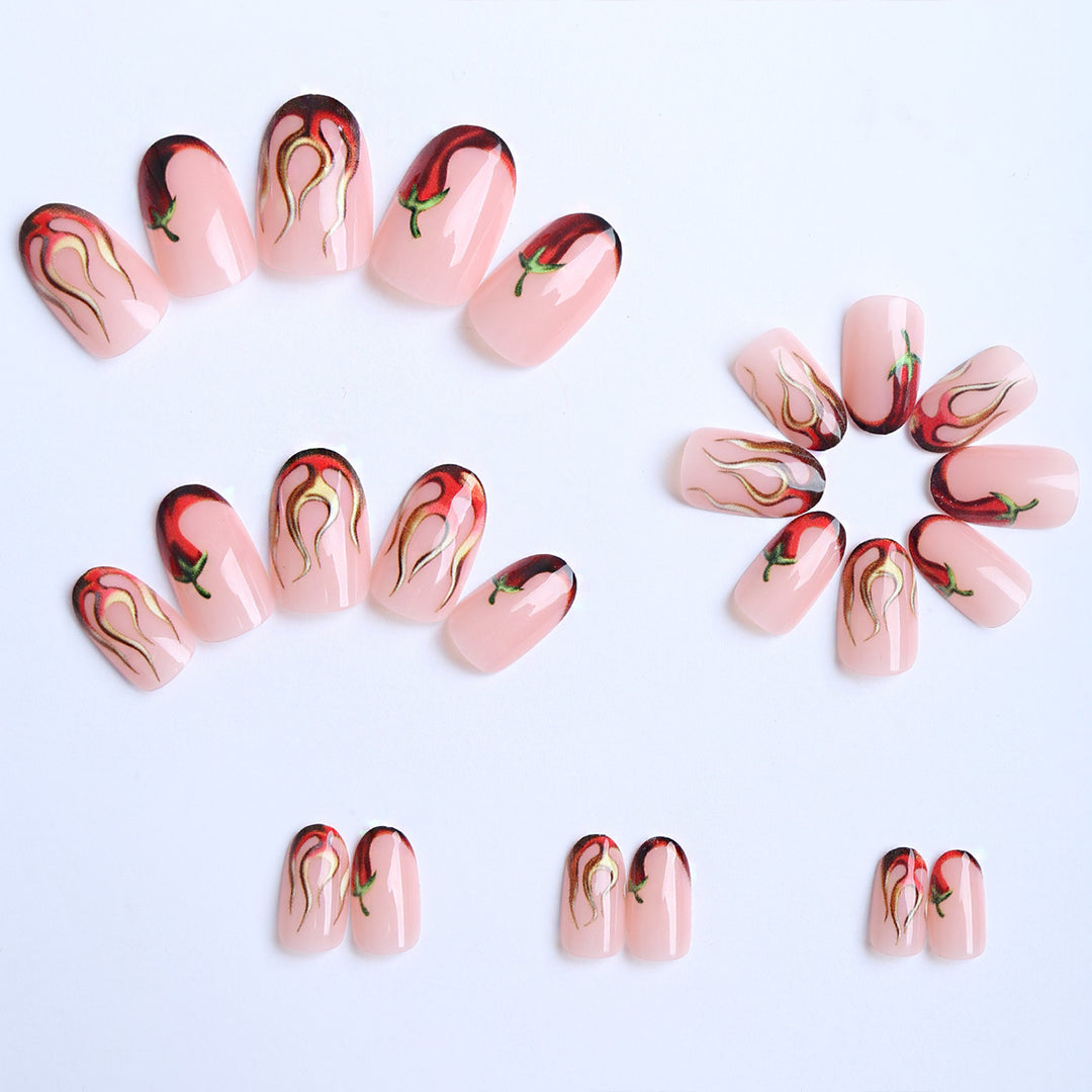Artificial Nails in Creative Paprika Design Kalsten