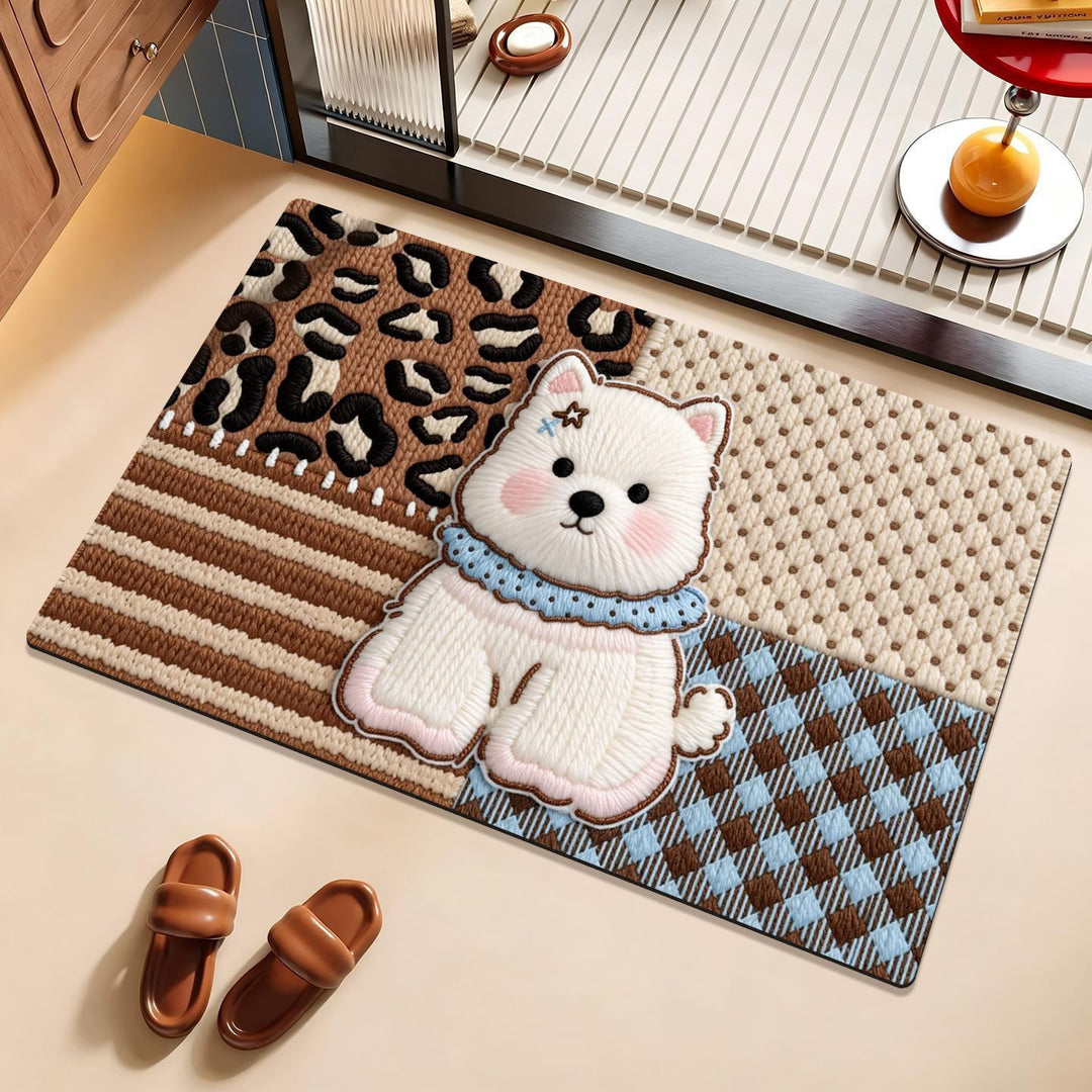 Decorative Dog Themed Area Mat for Home