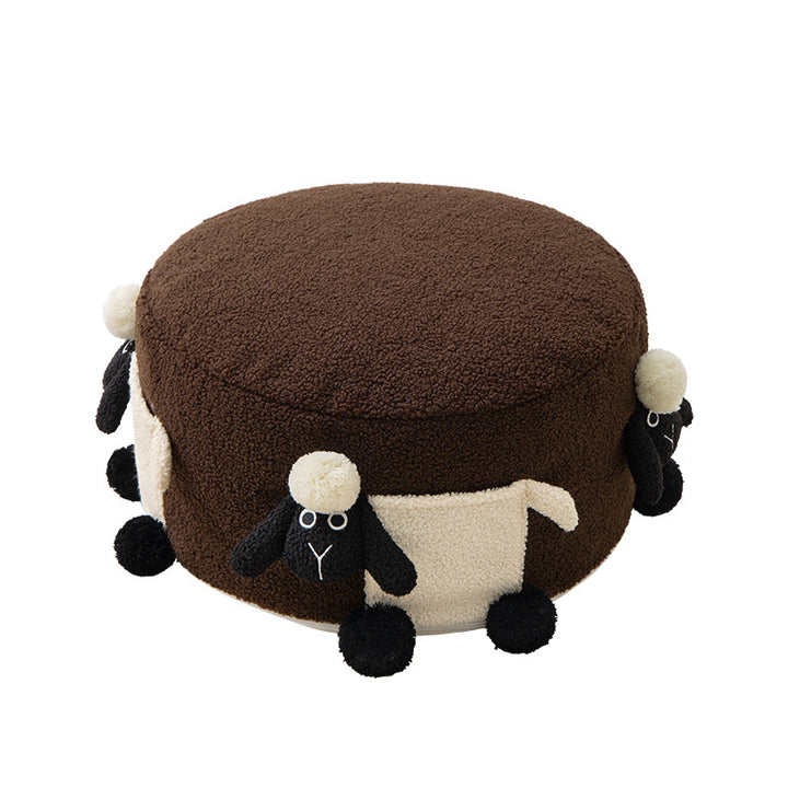 Cuddly ottoman in lamb design