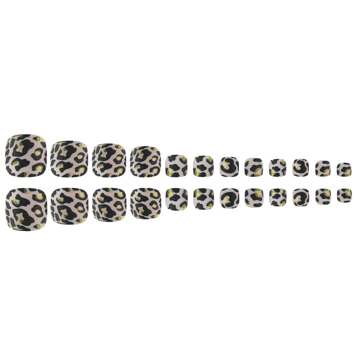 Artistic Leopard Print Toe Nail Art Kalsten