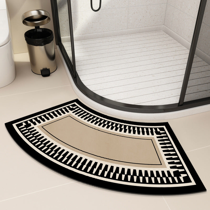 Curved Water-Absorbent Bathroom Mat