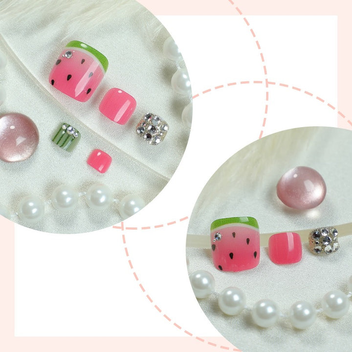 Creative nail art set with watermelon design Kalsten