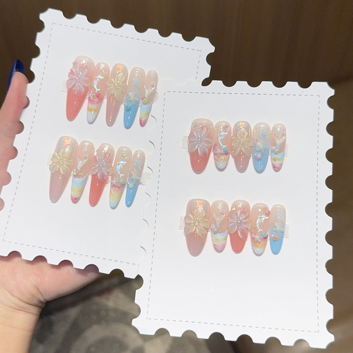 Artificial Flowers Nail Tips Kalsten