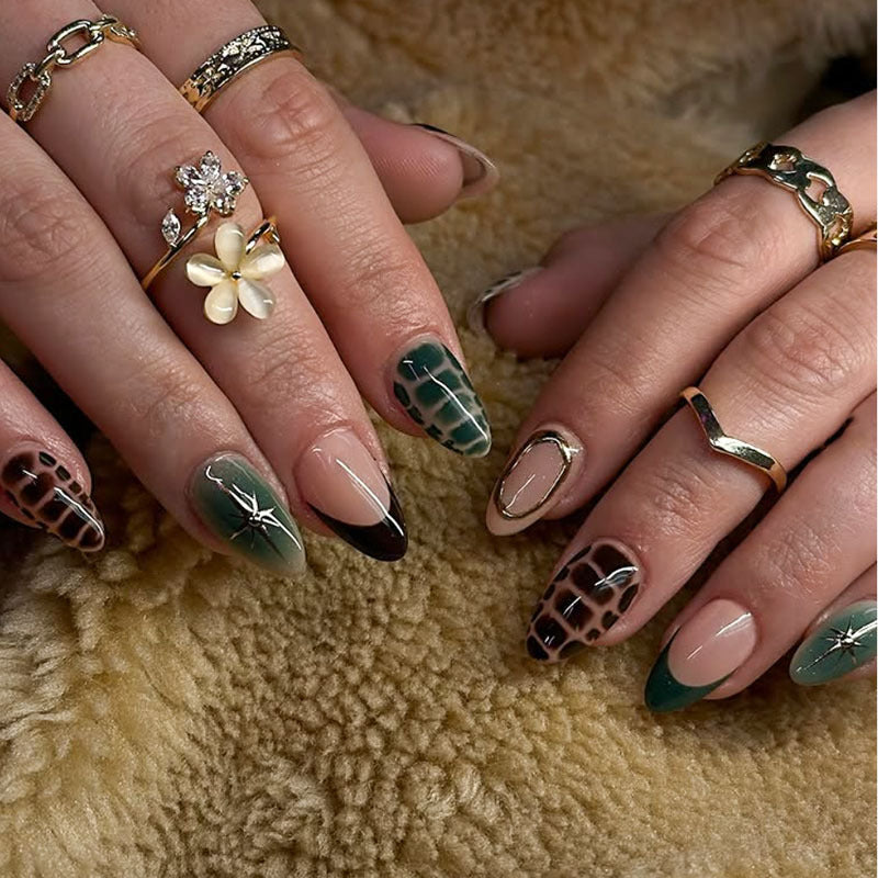 Artistic Stiletto Nail Art Design