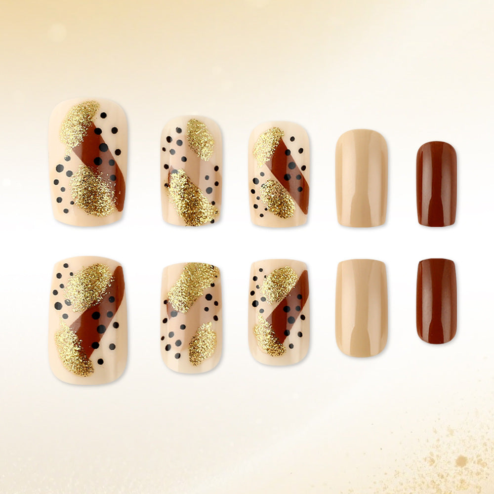 Artistic Geometric Pattern Press-On Nail Set Kalsten
