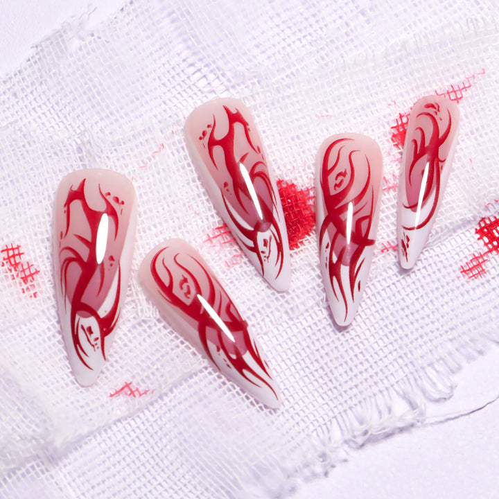 Artful stiletto nails with artistic gradient Kalsten