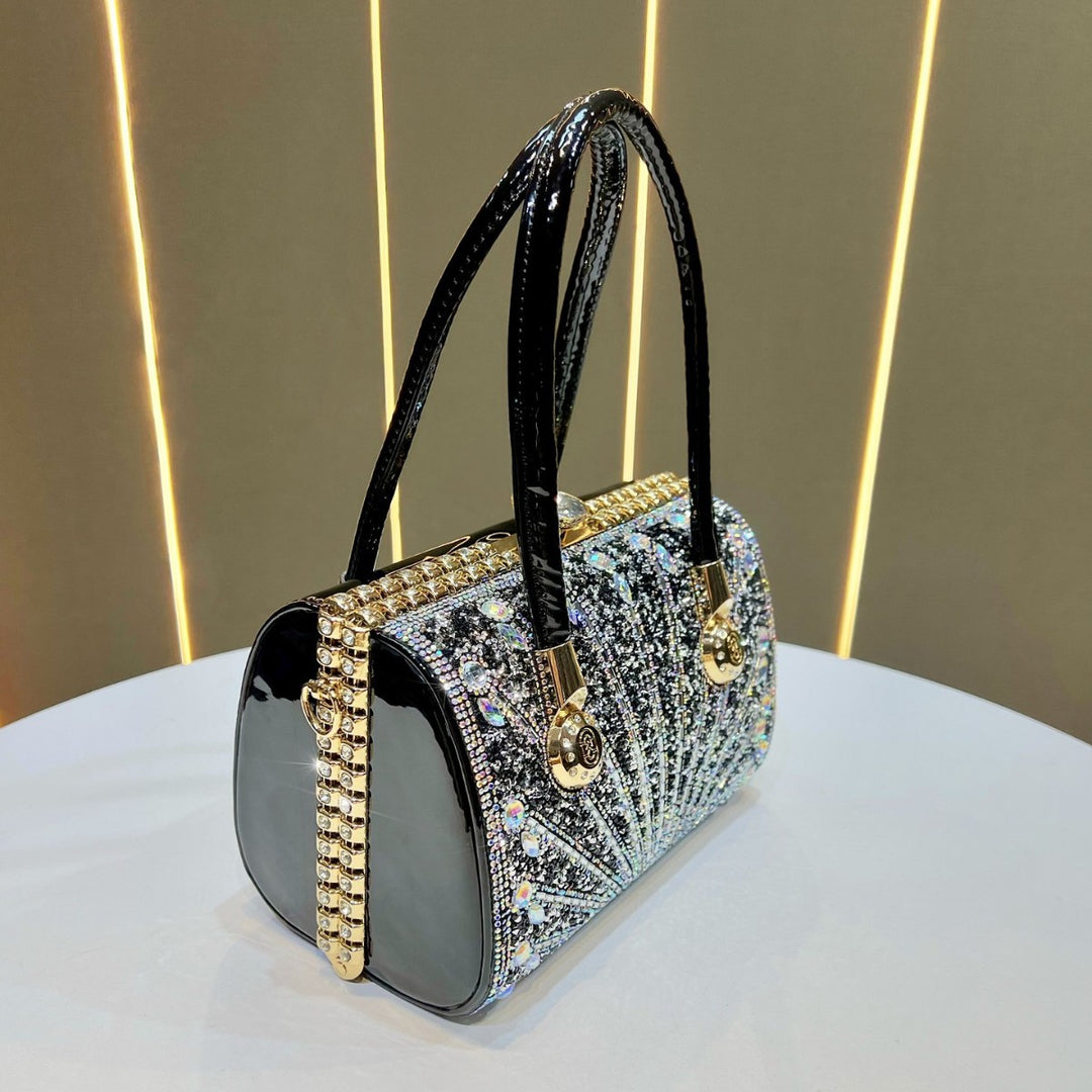Luxe Crystal-Embellished Evening Handbag