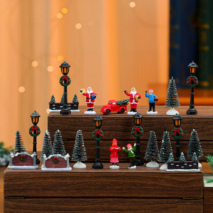 Miniature Christmas Scene Figurine Set Kalsten