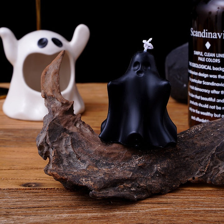Sculptural Skull-Shaped Decorative Wax Candle