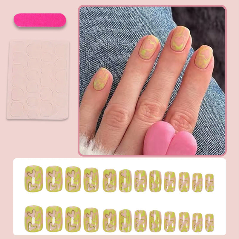 Acrylic Nail Set with Modern Abstract Designs Kalsten