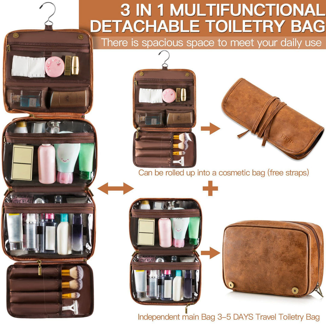 Practical toiletry bag organizer with hooks and pockets Kalsten